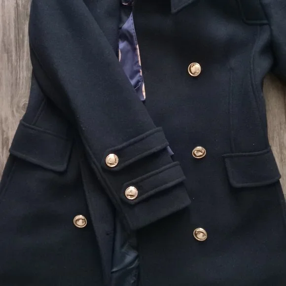 NWT VINCE CAMUTO WOOL BLEND DOUBLE BREASTED TRENCH COAT - Picture 3 of 9